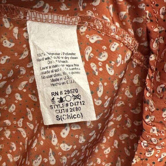 Everly Dress Womens Small Cottagecore Boho Lined 3/4 Sleeve Shift Knee Length - Picture 11 of 12